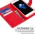 iPhone 15 Bluemoon Wallet Case Red