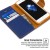 iPhone X Case Goospery Canvas Diary- Blue