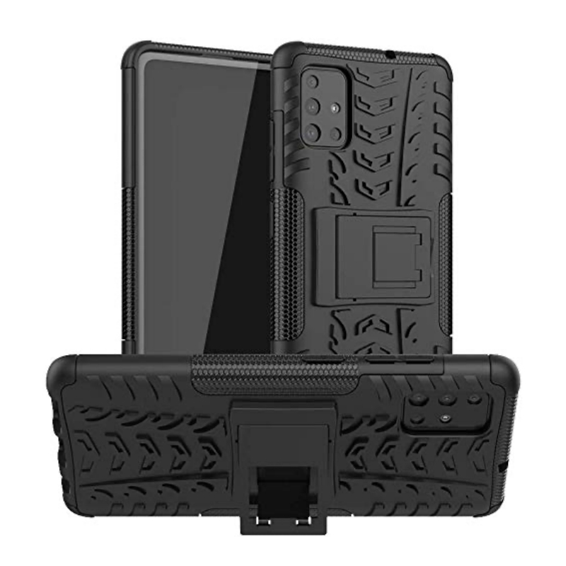 Samsung Galaxy A12 Case - Black Tyre Defender