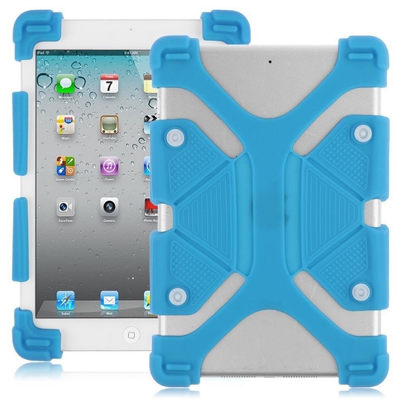 Ongeldig compromis noot Universal Tablet 7"-8" Shockproof Soft Gel Back Case Cover Blue