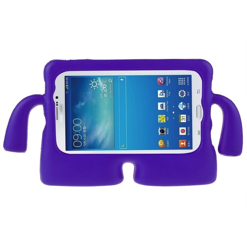 Samsung Galaxy Tab A7 Lite 8.7 (2021) T220  Kids Rubber Shock Proof Cover with Carry Handle Purple