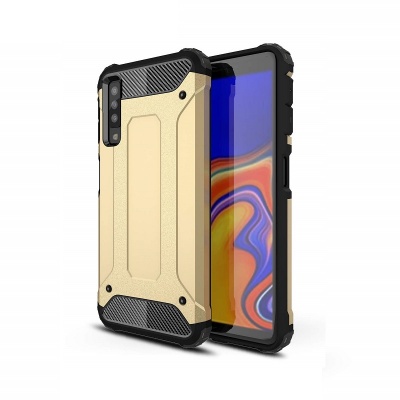 Samsung Galaxy A7(2018) Dual Layer Hybrid Soft TPU Shock-absorbing Protective Cover Gold
