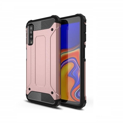 Samsung Galaxy A7(2018) Dual Layer Hybrid Soft TPU Shock-absorbing Protective Cover RoseGold