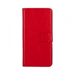 HTC One M8 PU Leather Wallet Case Red