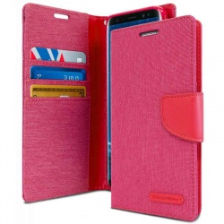 Samsung Galaxy S9 Plus Goospery Canvas Diary Case Pink