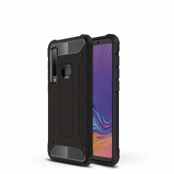 Samsung Galaxy A9(2018) Dual Layer Hybrid Soft TPU Shock-absorbing Protective Cover Black