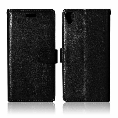 Sony Xperia X PU Leather Wallet Case Black